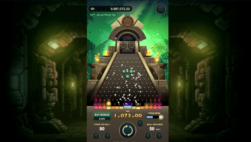 Wie spielt man Aztec Plinko?